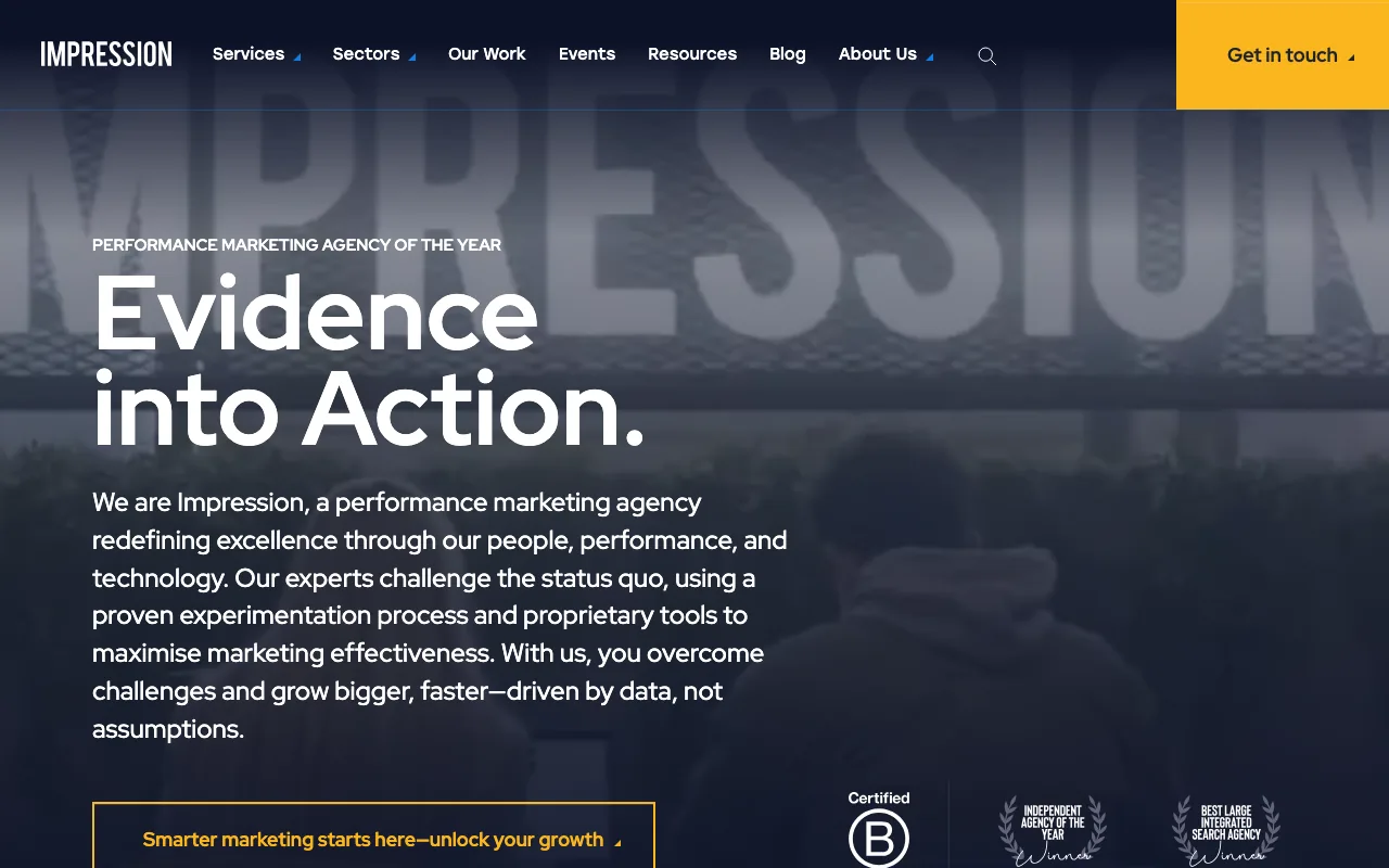 Impression Digital homepage screenshot — B2B marketing agency