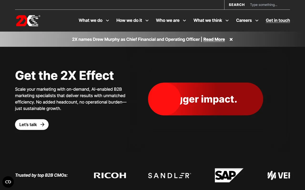 Intelligent Demand homepage screenshot — B2B marketing agency