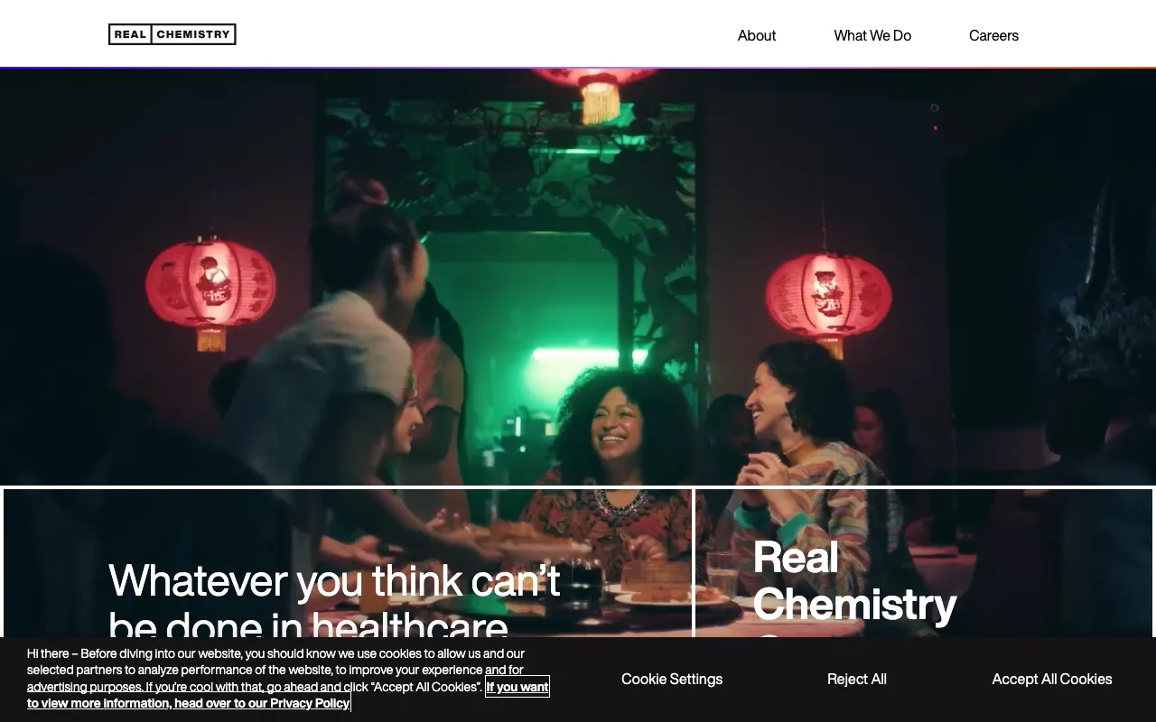 Real Chemistry homepage screenshot — B2B marketing agency