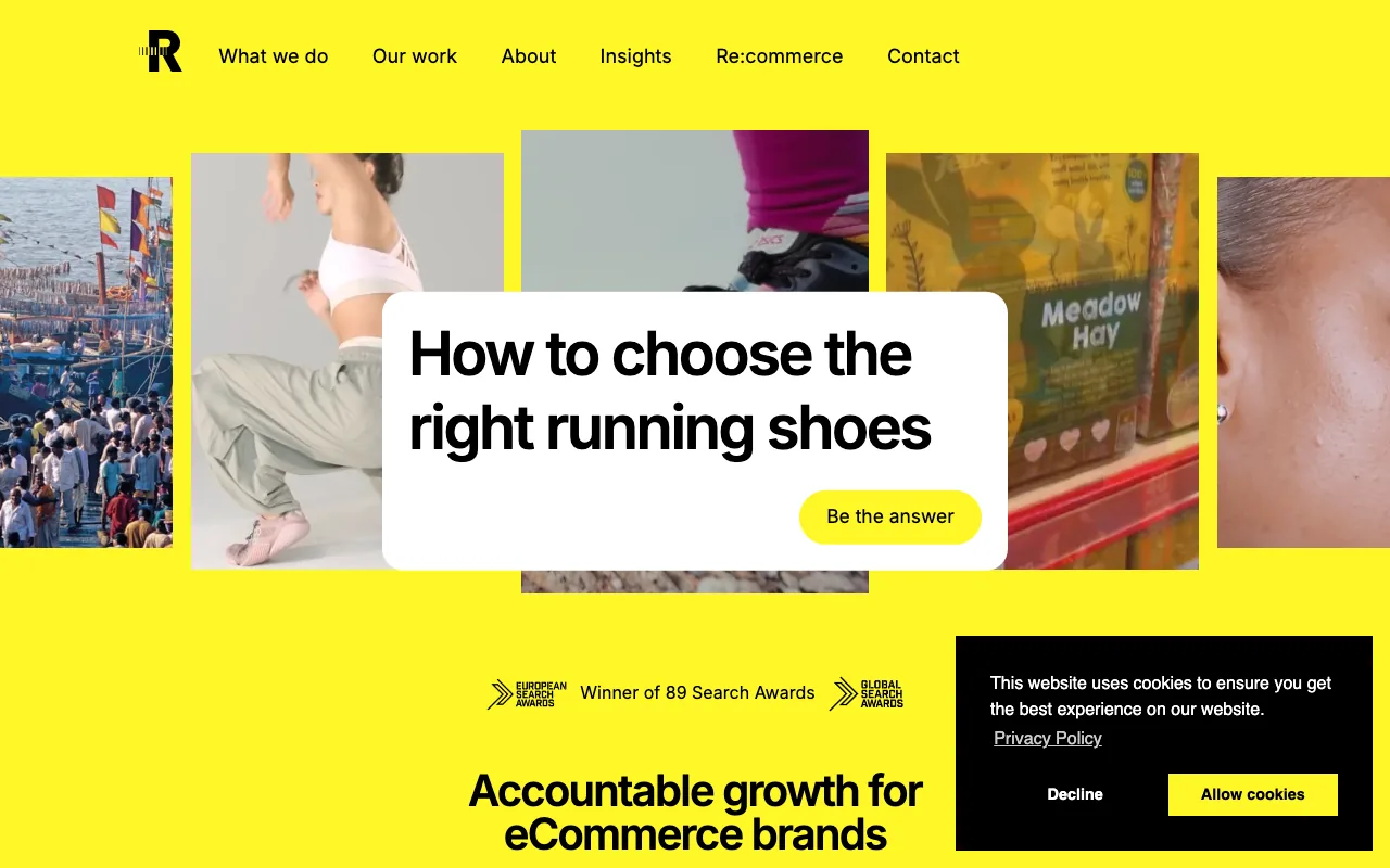 Re:signal homepage screenshot — B2B marketing agency