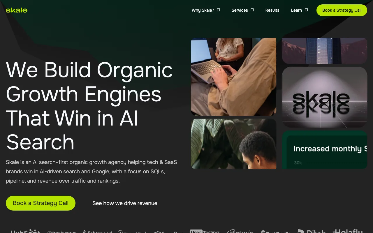 Skale homepage screenshot — B2B marketing agency