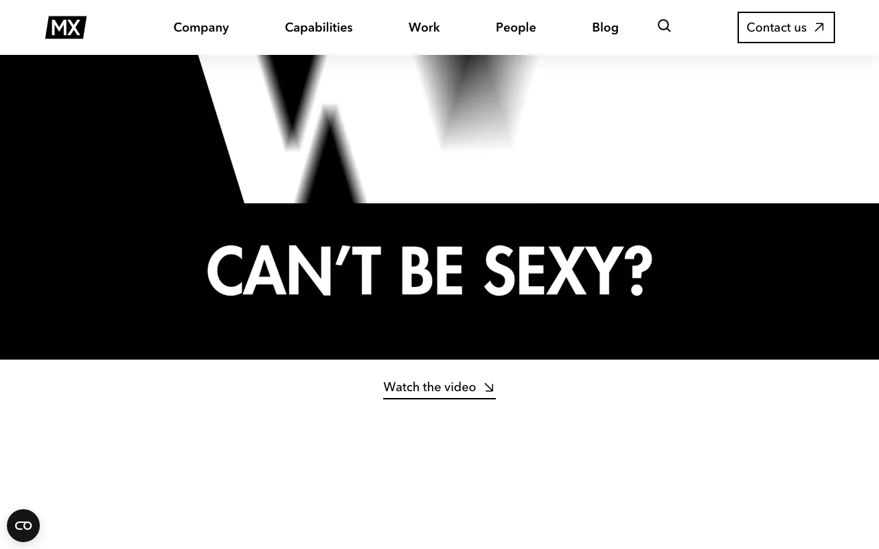 The Mx Group homepage screenshot — B2B marketing agency