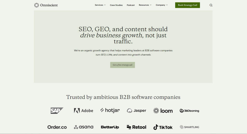 Omniscient Digital Homepage