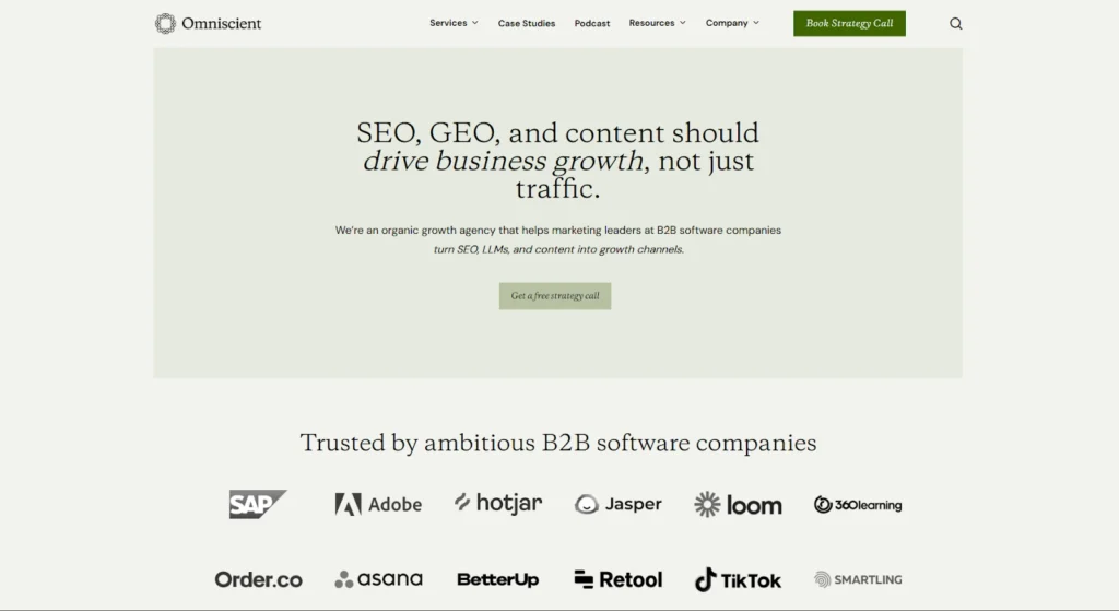 Omniscient Digital Homepage