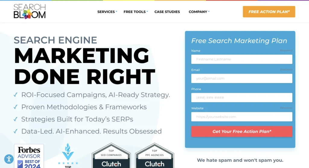 SearchBloom Homepage