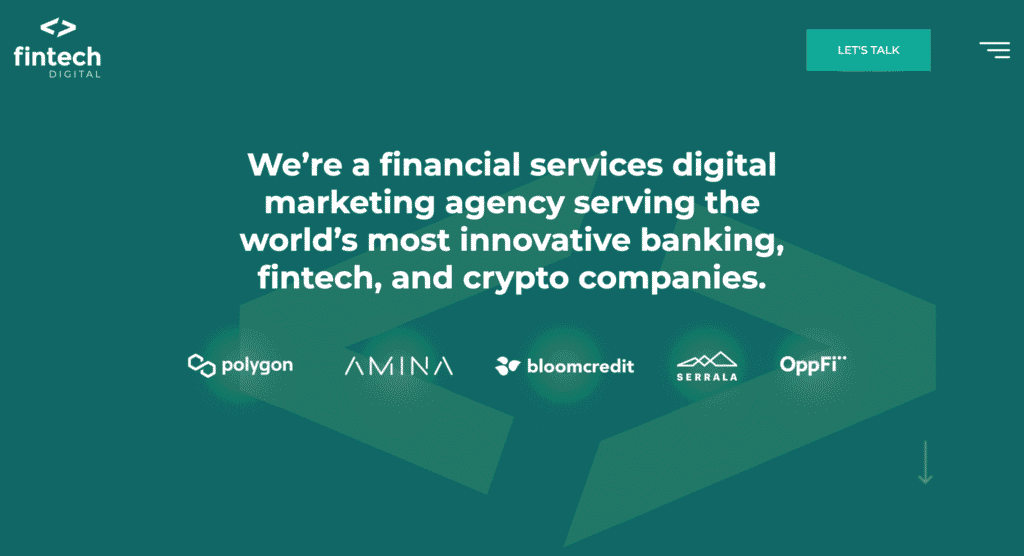 Fintech Digtial Homepage