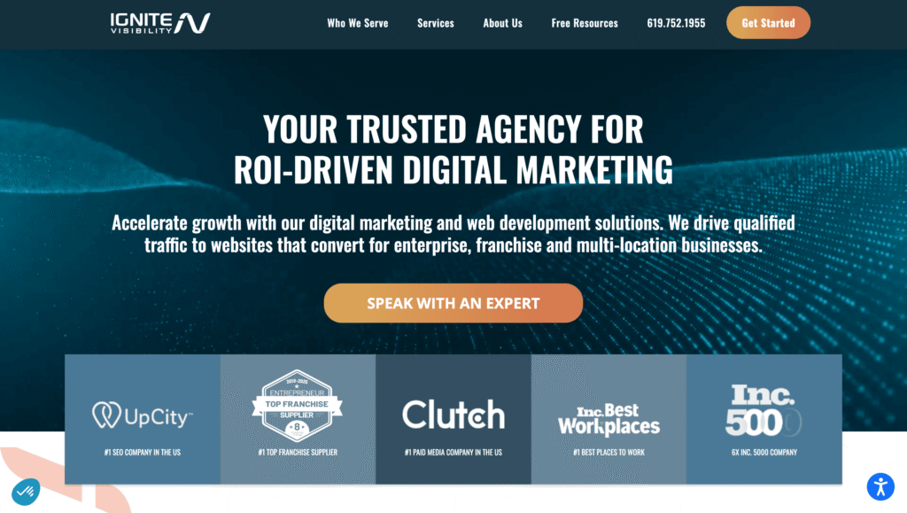 Ignite Visibility Homepage