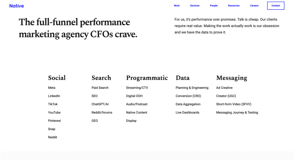 Native Digital Homepage