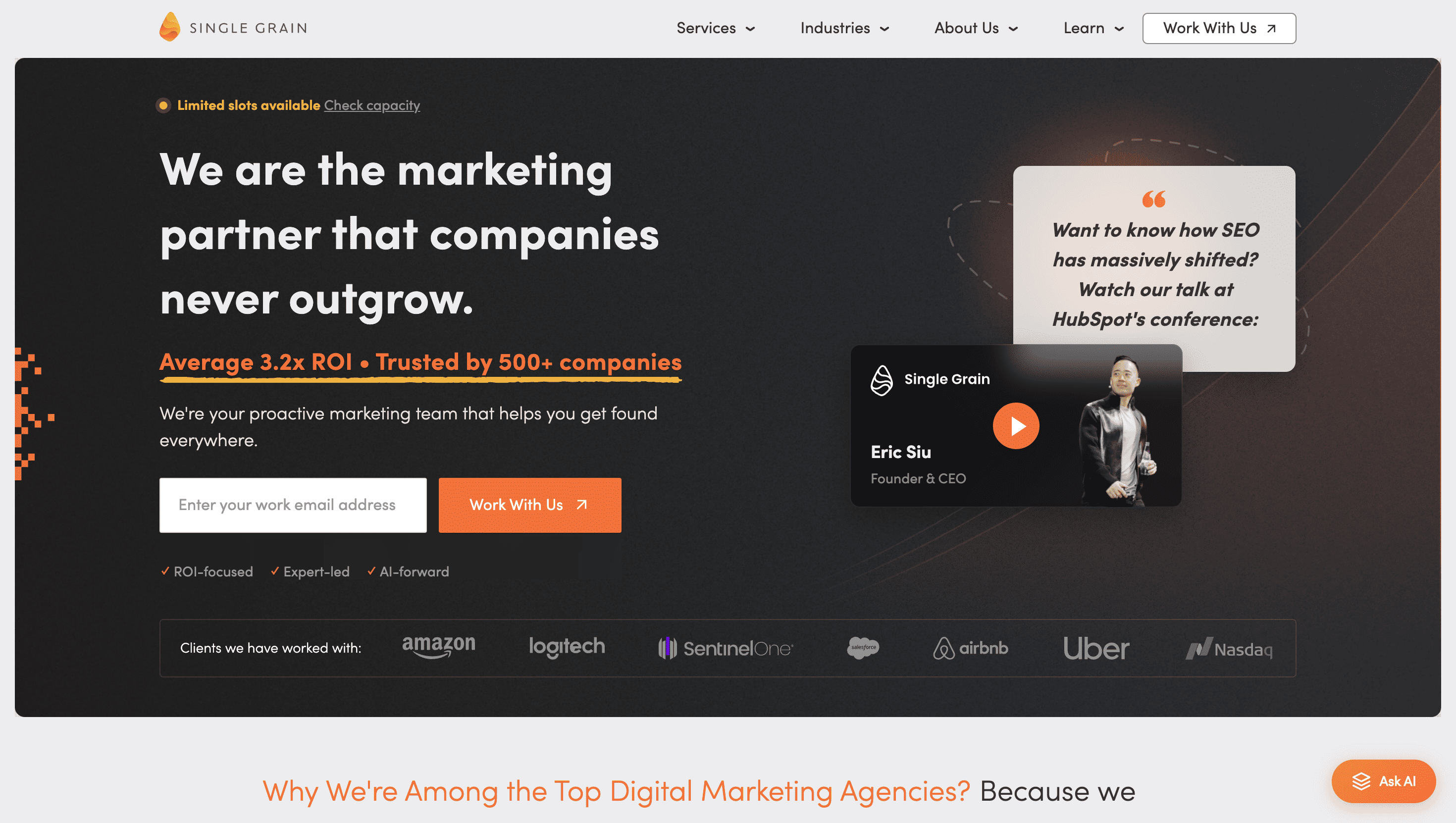 Single Grain Homepage