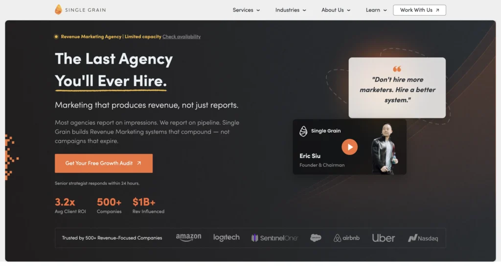 Single grain homepage